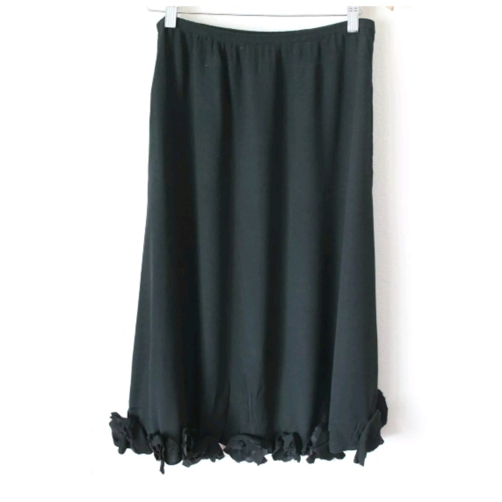 J Jill Womens Midi Length A Line Rayon Skirt w/